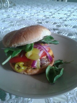 Was craving a burger bad today.  Made it in 15 minutes, ate it