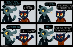 nitwmaebea:Night In The Woods: Socializing Practice 