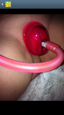 Pumping her pussy up  Have never tried this myself, but looks