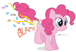 judacris:  Party CannonNo more beans for Pinkie Pie. Repurposed