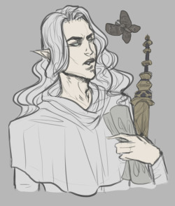 quick sketch of the blind moth priest between commissions