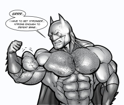 ripped-saurian:  alternate version of batman, without the hyper! c’mon