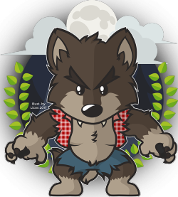 licographics: Chibi werewolves go rawr!  Based on kids’ aparell,