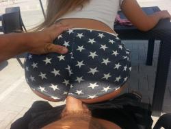 mostawesomeasses:  Star Spangled Butt #sexy #ass #thong #hot