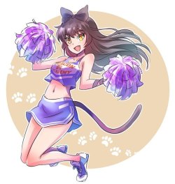 rwbyfanservice:  Cheering cat by  いえすぱ‏   