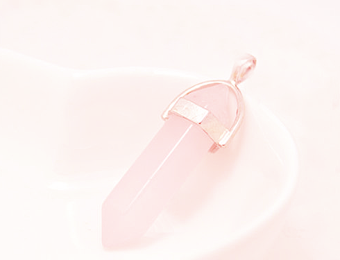 sleeplessangels:  rose quartz necklace | nine different gems | code: angels 