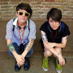 teganandsara:  Sweating it out in Elvis’s backyard at #Graceland.