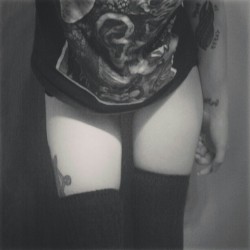 scryfire:  New socks. Volleyball shorts. Oops #tattoos #socks