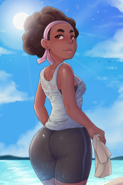 deyellowroom: High-res Kiki Pizza pin-up! I went with thick eyebrows like in the show. Enjoy :)  Still amazing! I do prefer the non colored version though.
