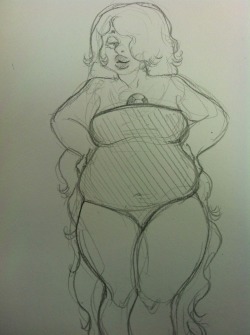 howtohavegaysubtext:  I drew an Amethyst in a swimsuit because