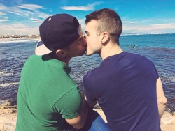 gayasinbeautiful:     As I strolled along the beach, I saw two