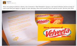 yepperoni:  someone named their cat velveeta so the company sent