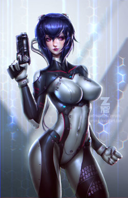cyberclays:  Kusanagi Plugsuit Pinup - Ghost in the Shell fan