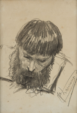 Jean-Paul Laurens (French, 1838-1921), Etude de tête d’homme.