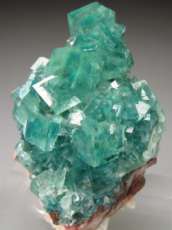 mineralists:  Cuprian Smithsonite from Tsumeb with gemmy blue/green