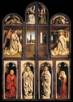 deadpaint:  Hubert and Jan van Eyck, Ghent Altarpiece (closed),