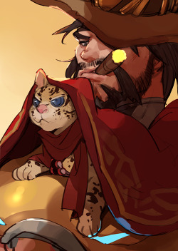 pydiyudie:  Itâ€™s high noonâ€”â€”Meowï¼   cute itâ€™s McCree Shalashaska