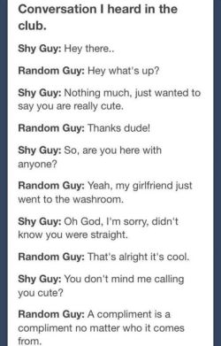 Amen.  *nod of approval*   Besides, gay guys are better flirts