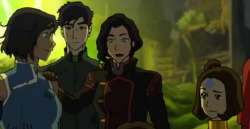 The look Jinora is giving Korra and Asami is the same look Lin