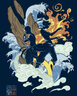 idriu95:  My T-shirt design for the great show Avatar the last