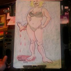 Polly Surely rockin it at Dr Sketchy’s Boston. #drsketchys