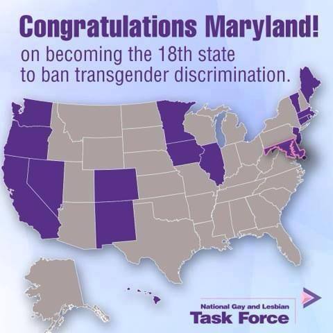 stuffimgoingtohellfor:  sogaysoalive:  Maryland has come up trumps as 18th state to ban discrimination against transgender people. Congrats! Let’s make this worldwide!  “This is an important group of people today who frankly we left out 11 years