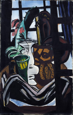 peira:  Max Beckmann:  Atelier mit Tisch und Gläsern (1931)