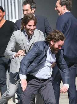 buzzfeedceleb:  Bradley Cooper tickling Zach Galifianakis. 