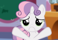 Somepony hurt her feelings… she just wants a nice, warm