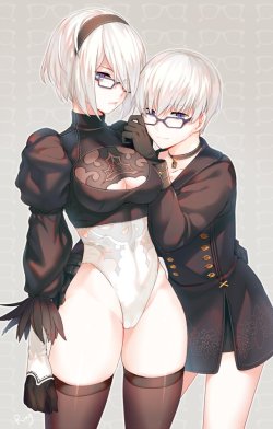 gitshellsquad: [Source] [Pixiv] I love Ring’s artwork of 2B9S!