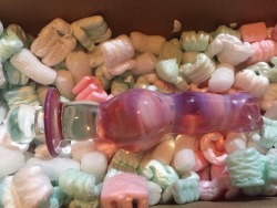 kaiju-cum: My custom Simply Elegant Glass custom canine dildo