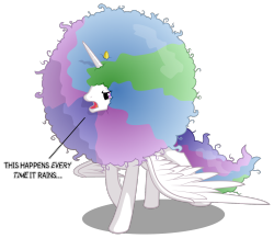 ecmajor:  Wet-mane Celestia by Arvaus hah  X3!