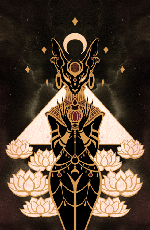 cryptovolans: a new piece!! I’ve been wanting to try printing something with gold foil for so long, so I’m really looking forward to seeing how the prints turn out… They should be available a few weeks from now ;o  All hail