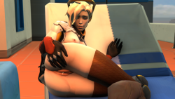 so i took a break from the elves to animate my waifu mercy but