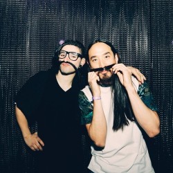 steveaoki:  Mustache bros @skrillex 