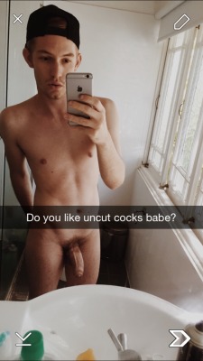 sandboytx:  Fuck. Yeah. Jaxon.  “Uncut Aussie boy on Snapchat!”