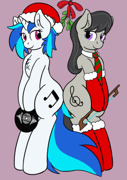 mlpfim-fanart:Christmas OTP by Scramjet747  <3!