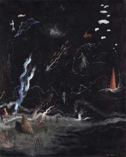 thusreluctant:  The Storm (Black Landscape) by Yves Tanguy