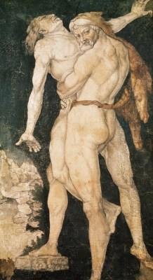 inneroptics:  Hans Baldung Grien, Hercules and Antaeus, c. 1530.