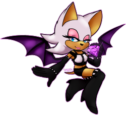 superemeralds:after playing some sa2 i wanted to draw rouge again