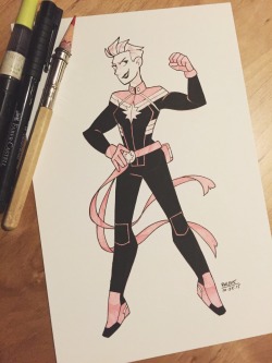 reb-chan:  Nearly late Inktober #25, Carol Danvers! 