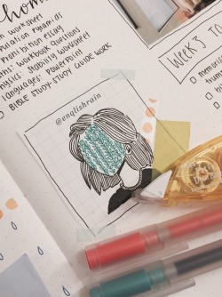 enqlishrain:  Doodles in my bullet journal/ journal/ art journal-