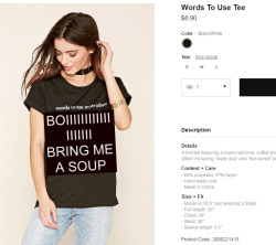 saddestblogger:  saw this on the forever 21 site……i can’t