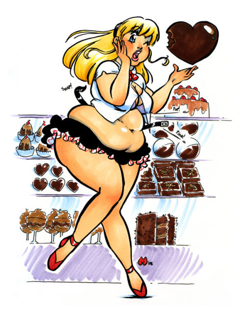 chubbygirlsweightgain:Best weight gain comic ever! by_Guardian_Draca (deviantart)
