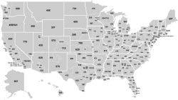 mapsontheweb: USA Area Code Map