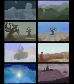 teal-girl:  Some landscapes/painting practice from a school project!!