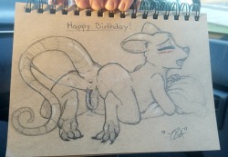 ratofponi: A small birthday present that I drew today for a very