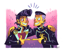 starrybitz:  Sparkly pompadour bros! 