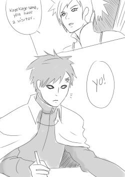 jollyart:  Wedding Invites- Gaara This is how I pictured it went.