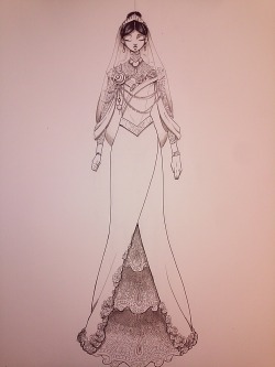 bachure:A royal tsarina gown~  Teacher said we can draw clothes